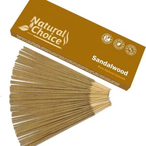 Sandalwood Incense Sticks 100 Grams, Low Smoke Traditional Incense Sticks Made from Scratch