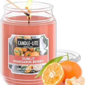 CANDLE-LITE Scented Sunlit Mandarin Berry Fragrance, One 18 oz